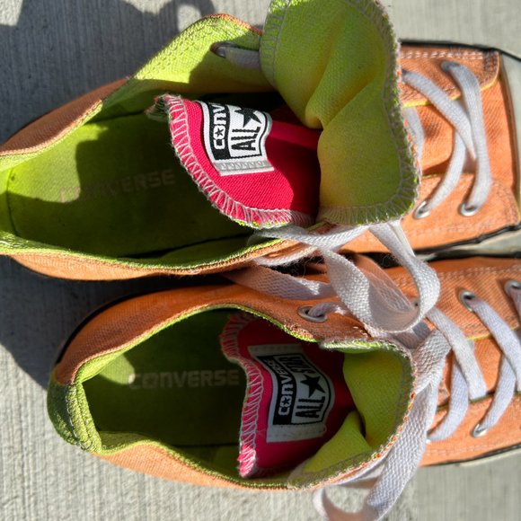 Converse Chuck Taylor Converse All Star  Low Top Double Tongue Jr Size 4 637348F - Picture 7 of 9